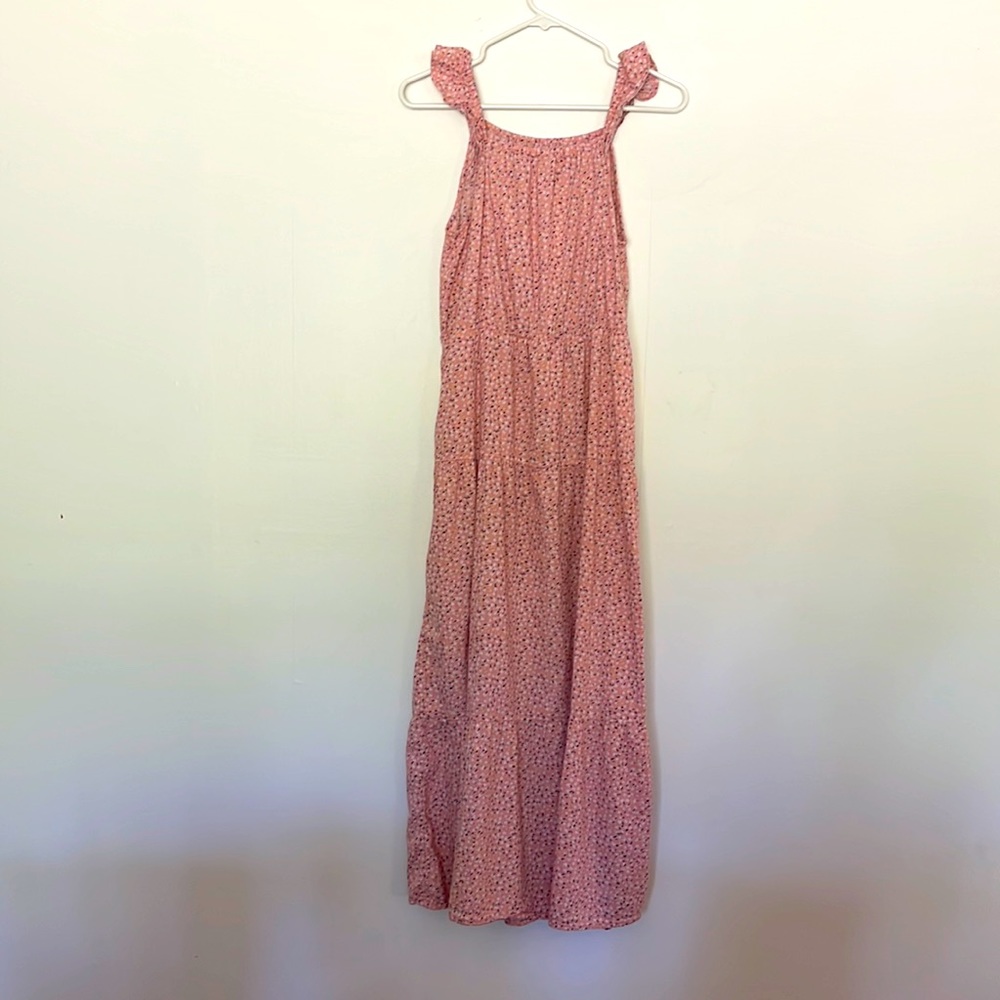 Peach floral maxi dress, great condition.